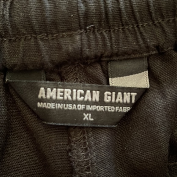 American Giant Easy Linen Blend Pants, XL, Black, Made in USA, Drawstring NWOT - Picture 3 of 9